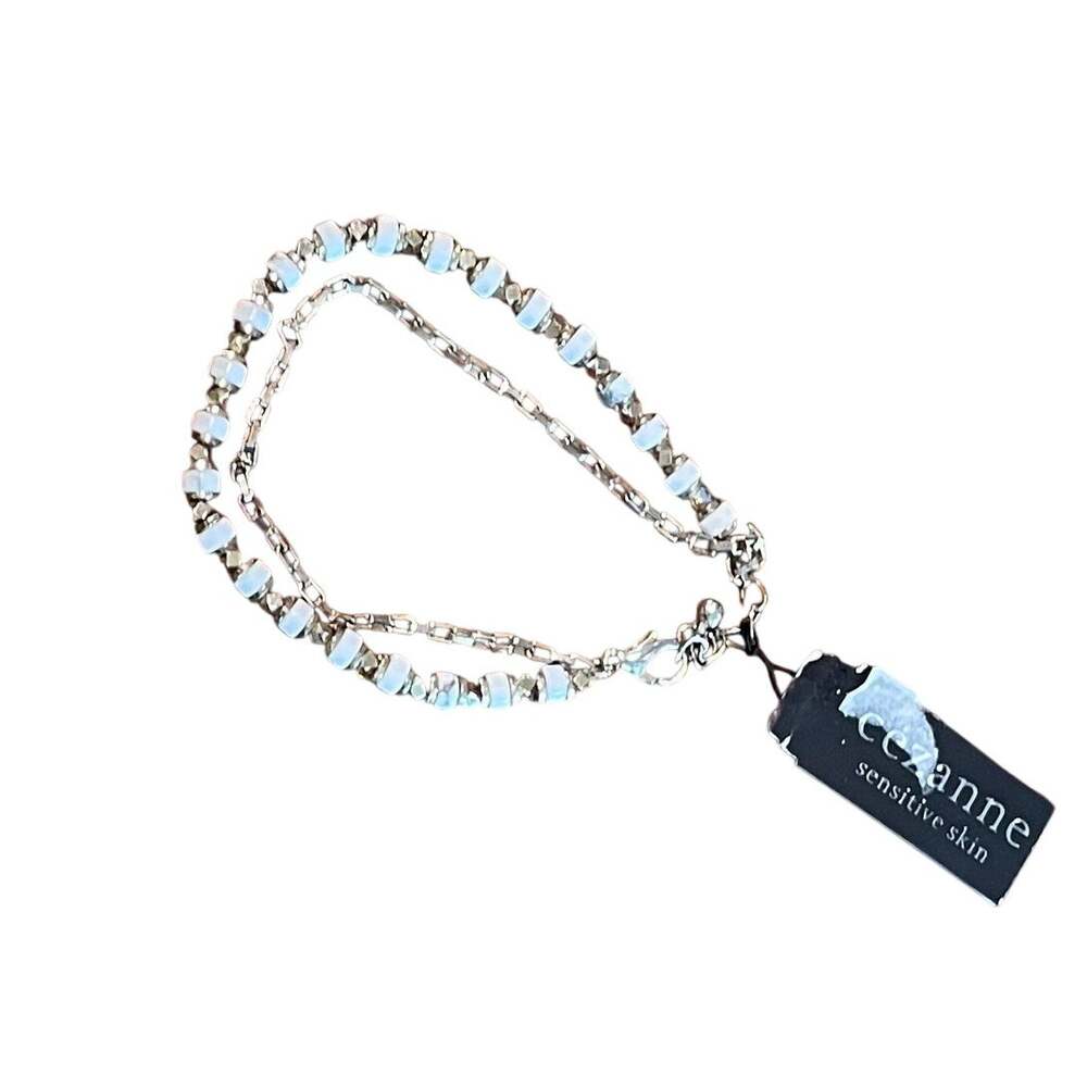 New Cezanne Gold Tone 2-Strand Beaded Bracelet, Delicate, Feminine